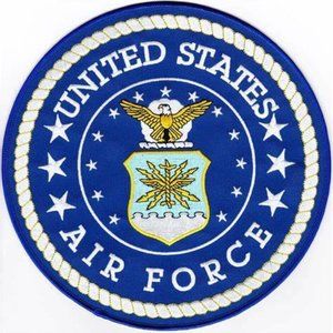 US Army Air Force (USAF) Liberty Eagle Embroidered Iron Patch 10.5" Diameter